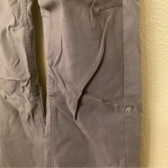 Prana Halle Original Roll Tab Convertible nylon Hiking pants dark gray 10 Reg - Picture 5 of 11